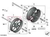 BMW Motorrad BMW 2024 M models M 1000 XR (0E91, 0E93) Carbon wheels