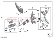 BMW Motorrad BMW 2024 M models M 1000 XR (0E91, 0E93) Footrest system, right