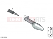 BMW Motorrad BMW 2024 M models M 1000 XR (0E91, 0E93) LED turn indicators front