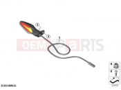 BMW Motorrad BMW 2024 M models M 1000 XR (0E91, 0E93) LED turn indicators, rear