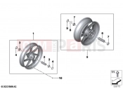 BMW Motorrad BMW 2024 M models M 1000 XR (0E91, 0E93) Retrofitting forged wheel