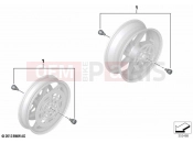BMW Motorrad BMW 2024 M models M 1000 XR (0E91, 0E93) Set, axle protectors