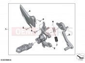BMW Motorrad BMW 2024 M models M 1000 XR (0E91, 0E93) Footrest system, right  2
