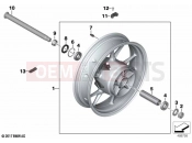 BMW Motorrad BMW 2024 F models F 900 R A2 25 (0K91) Cast rim, rear