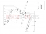 PIAGGIO BV 400 Deep Black E5 (CA, USA) Fork's components (Showa)