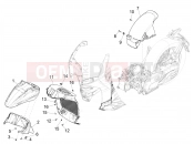 PIAGGIO BV 400 Deep Black E5 (CA, USA) Wheel huosing - Mudguard