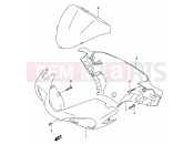 SUZUKI AY50 K2 (2002) Katana 35C - HANDLE COVER (MODEL AY50 K1)