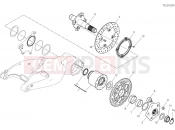 DUCATI 2025 Hypermotard 950 Rear wheel spindle
