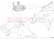 DUCATI 2025 Hypermotard 950 SP Rear shock absorber