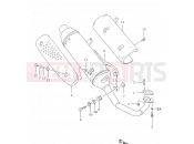 SUZUKI AY50W W (1998) Katana 7 - MUFFLER ( MODEL V, MODEL W EXCEPT P04)