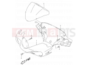 SUZUKI AY50W W (1998) Katana 35D - HANDLE COVER (MODEL AY50 K1)