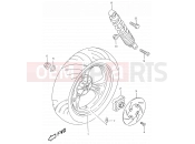 SUZUKI AY50W W (1998) Katana 43B - REAR WHEEL (MODEL AY50W/WR Y)