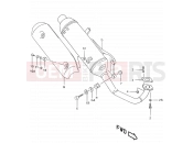 SUZUKI AY50W Y (2000) Katana 7F - MUFFLER (MODEL  K1 P26)