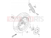SUZUKI AY50W Y (2000) Katana 43A - REAR WHEEL (MODEL AY50W/WR X)