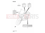 52A - LABEL (MODEL K8/K9) - Suzuki DL650A K9 (2009) V-Strom (E02,E19,E24,E37)