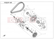 CFMOTO 2017 ATV CFORCE 450 (CF400ATR-2L [T3a] ) CLUTCH @^ CVT ASSY.(16g WEIGHT ROLLER) - E05-B