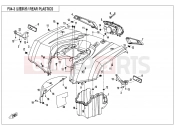 CFMOTO 2019 ATV CFORCE 450 (CF400ATR-2S [T3a] ) REAR PLASTICS - F04-3