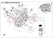 CFMOTO 2019 ATV CFORCE 450 (CF400ATR-2S [T3a] ) LEFT CRANKCASE ASSY - E01-1-V1