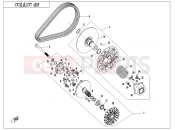CFMOTO 2021 ATV CFORCE 450 (CF400AU-A) CLUTCH @^ CVT ASSY.(16g WEIGHT ROLLER) - E05-B-V2