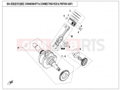 CFMOTO CFORCE 450 (CF400AZ-3L) CRANKSHAFT @^ CONNECTING ROD @^ PISTON ASSY(FLAT-CUT ROD) - E04-A