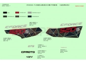 DECAL KITS,2020(FIRE RED) - F19-2-B - CFMOTO CFORCE 520 (CF500AU-7A) 2020