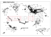 CFMOTO 2021 ATV CFORCE 625 (CF600AU-3LF) FRONT PLASTICS - F04-1