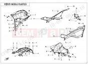 CFMOTO 2021 ATV CFORCE 625 (CF600AU-3LF) MIDDLE PLASTICS - F04-4