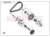 CFMOTO 2021 ATV CFORCE 625 (CF600AU-3S) CLUTCH @^ CVT ASSY. - E05-V1