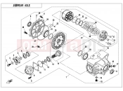 REAR AXLE(WITH AUTOMATIC DIFFERENTIAL LOCK) - F33-A - CFMOTO CFORCE 850 (CF800AU-2A) 2017