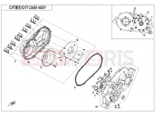CVT CASE ASSY - E01-3 - CFMOTO CFORCE 850 (CF800AU-2A) 2017