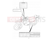 45A - LABEL (MODEL K1) - Suzuki DR-Z400E K1 (2001) (E24)