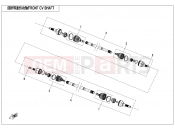 CFMOTO UFORCE 1000 (CF1000UTR-3) FRONT CV SHAFT - F27