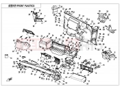CFMOTO UFORCE 1000 (CF1000UTR-3) FRONT PLASTICS(FOR TFT)(INSTALL BLACK-AND-WHITE DISPLAY DASHBOARD) - F04-2-B-V2