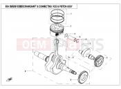 CFMOTO UFORCE 550 (CF500UU) CRANKSHAFT @^ CONNECTING ROD @^ PISTON ASSY. - E04