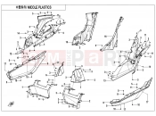 CFMOTO 2020 SSV ZFORCE 1000 (CF1000UTR-B) MIDDLE PLASTIC - F04-5