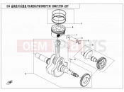 CFMOTO 2015 SSV ZFORCE 500 (CF500US) CRANKSHAFT@^CONNECTING GOD@^PISTON ASSY - E04