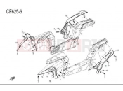 CFMOTO 2012 SSV ZFORCE 625 (CF625-6) PLASTICS â¤ - F08-2