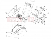 MOTOGUZZI V85 TT (EU) Front mudguard-Pillar