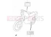 SUZUKI DR125SE R (1994) (E04) 37 - LABEL (MODEL R/S/T/V/W)