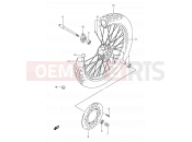 SUZUKI DR250S L (1990) 38 - FRONT WHEEL