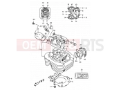 SUZUKI DR350 V (1997) (E01) 1 - CYLINDER HEAD