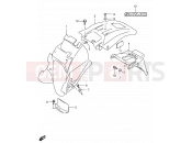 SUZUKI DR650SE K1 (2001) (E54) 41A - REAR FENDER (MODEL K4/K5 E24)