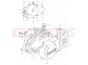 3 - CRANKCASE COVER - Suzuki DS80 V (1997) (E03,E28,E33)