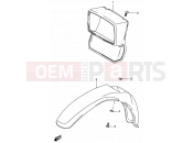 SUZUKI DS80 X (1999) (E03,E28,E33) 23 - HEADLAMP HOUSING