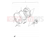 SUZUKI GS500U K1 (2001) 26 - HEADLAMP (E24)