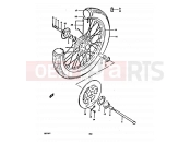 SUZUKI GS550E T (1996) 52 - FRONT WHEEL (FOR SPOKE WHEEL/SINGLE DISK)