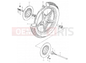 50 - FRONT WHEEL - Suzuki GS550L T (1996)