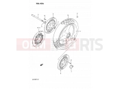 42A - FRONT WHEEL (E22) - Suzuki GSF400 M (1991) Bandit (E02)