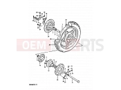 SUZUKI GSX400FE X (1999) 66 - REAR WHEEL (E02)