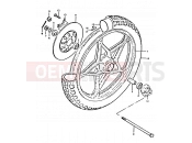 SUZUKI GT250E N (1992) 65 - FRONT WHEEL (GT250EN, EX)